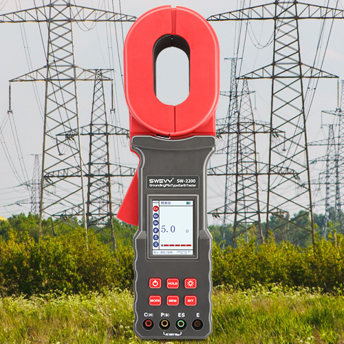 速為SW2200鉗形接地電阻測(cè)試儀高精度地樁鉗型表充電樁電阻搖表