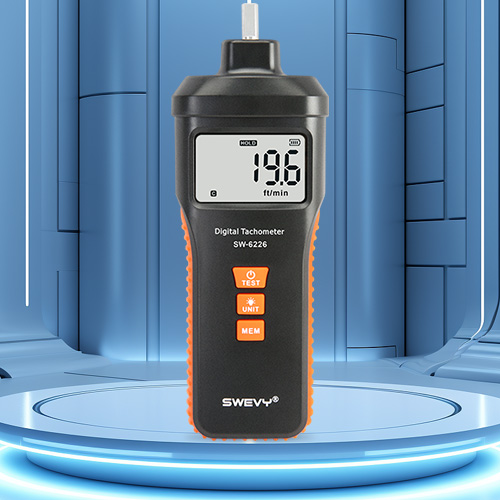 速為轉速表 數(shù)顯測速儀 風扇轉速測量儀高精度激光非接觸線速計測速表 SW-6226接觸式(線速+轉速)