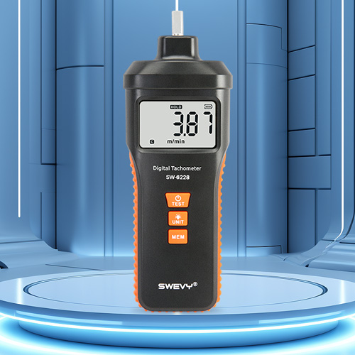 速為轉速表 數(shù)顯測速儀 風扇轉速測量儀高精度激光非接觸線速計測速表 SW-6228激光接觸式(轉速+線速）